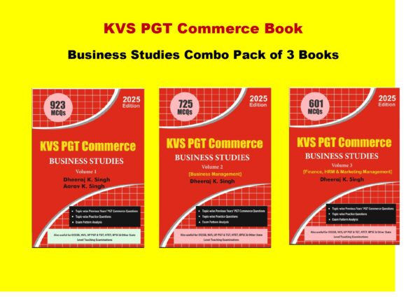 KVS PGT Commerce Business Studies Volume 1, 2 and 3