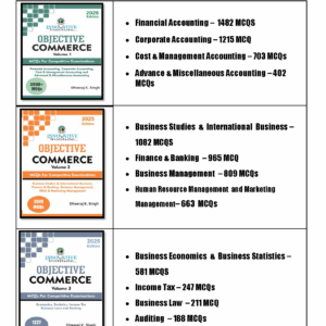 Objective Commerce (MCQs For Competitive Examinations) - Volume 1 , 2 & 3