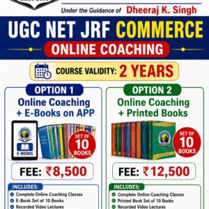 UGC NET JRF Commerce Online Coaching With Printed Books